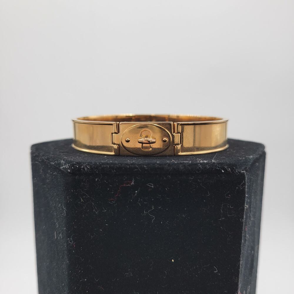 Fossil Gold Tone Turn Lock Steel Bangle 2.5" Bracelet JF00102710 Accessories